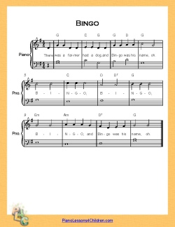 free piano sheet music with letters