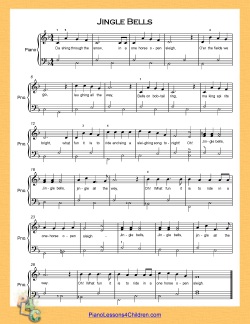 Jingle Bells  Easy piano sheet music - Galaxy Music Notes