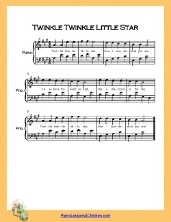 Twinkle, Twinkle Little Star Song Sheet (SB10924) - SparkleBox